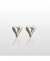 Bulky Heart Earrings - Stainless Steel