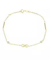 9K GOLD PLAIN INFINITY BRACELET