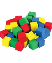 Μαλακοί κύβοι από αφρώδες υλικό (foam) σε έξι χρώματα - 102 pcs.