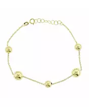 14K GOLD BALL BRACELET