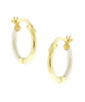 14K GOLD 2 TONE EARRINGS