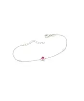 Bracelet with red zircon - Silver 925