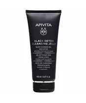 Apivita Black Detox Cleansing Gel Μαύρο Τζελ Καθαρισμού για Πρόσωπο και Μάτια με Άνθρακα &#038; Πρόπολη 150ml