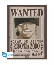 ABYSSE ONE PIECE - WANTED ZORO POSTER CHIBI (52X38cm)