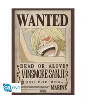 ABYSSE ONE PIECE - WANTED SANJI POSTER CHIBI (52X38cm)