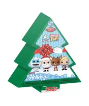 FUNKO POCKET POP! 4-PACK: THE RUDOLPH RED NOSED REINDEER - TREE HOLIDAY BOX VINYL FIGURES KEYCHAIN