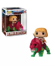 FUNKO POP! RIDES DELUXE: MASTERS OF THE UNIVERSE - HE-MAN ON BATTLE CAT (FLOCKED) (SPECIAL EDITION) #84 VINYL FIGURE