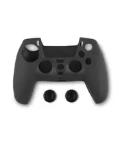 SPARTAN GEAR CONTROLLER SILICONE SKIN COVER AND THUMP GRIPS FOR PS5 BLACK