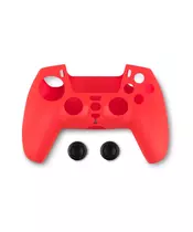 SPARTAN GEAR CONTROLLER SILICONE SKIN COVER AND THUMP GRIPS FOR PS5 RED