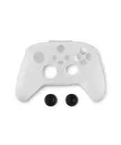 SPARTAN GEAR CONTROLLER SILICONE SKIN COVER AND THUMP GRIPS FOR XBOX SERIES X/S WHITE