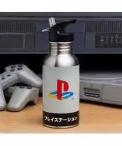 PALADONE PLAYSTATION HERITAGE METAL WATER BOTTLE WITH STRAW