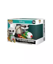 FUNKO POP! RIDES: THE NIGHTMARE BEFORE CHRISTMAS - JACK SKELLLINGTON IN SNOWMOBILE (WHITH GOGGLES) #104 VINYL FIGURE