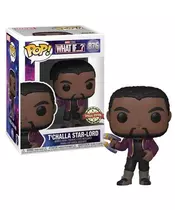 FUNKO POP! MARVEL WHAT IF...? - T'CHALLA STAR-LORD (Special Edition) #876 Bobble-Head Vinyl Figure
