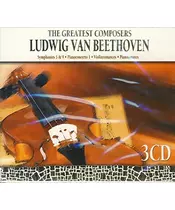 THE GREATEST COMPOSERS: LUDWIG VAN BEETHOVEN - SYMPHONIES 5&9 PIANOCONCERTO 1 - VIOLINROMANCES - OIANOSONATES (3CD)