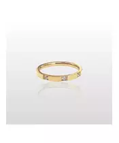 Ring with Zircons - High quality Stainless Steel Gold Plated