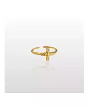 Hammered Cross Ring - High quality Stainless Steel Gold Plated