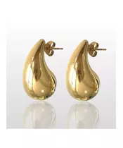 Pear-shaped Earrings 3.1cm - High Quality Stainless Steel Gold Plated