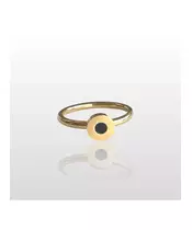 Single round stone ring - High quality Stainless Steel Gold Plated