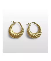 Bulky hoops twist - High quality Stainless Steel Gold Plated