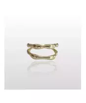 Double Line Ring - High quality Silver 925 Gold Plated