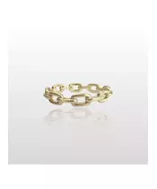 Link Chain Ring - High quality Silver 925 Gold Plated