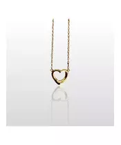 Bulky Heart Necklace - Silver 925 Gold Plated