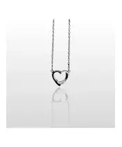 Bulky Heart Necklace - Silver 925