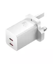 Baseus Charger Wall 40W USB-Cx2 UK MINI GaN5 White