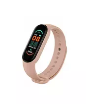 Ρολόι Fitness Tracker με Πιεσόμετρο και Μετρητή Καρδιακών Παλμών Smart Band M6 Χρώματος Ροζ