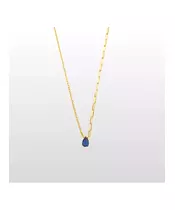 Necklace Blue Drop - Silver 925 Gold Plated