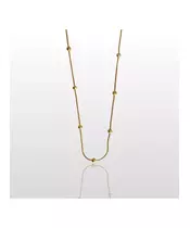 Round Snake with balls 45cm Necklace - Stainless Steel Gold Plated