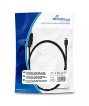 MediaRange HDMI™ to Micro HDMI™ High Speed connection cable with Ethernet, gold-plated contacts, 10.2 Gbit/s data transfer rate