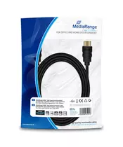 MediaRange HDMI™ High Speed connection cable with Ethernet, gold-plated contacts, 10.2 Gbit/s data transfer rate, 3.0m