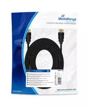 MediaRange HDMI™ High Speed with Ethernet connection cable, gold-plated contacts, 10.2 Gbit/s data transfer rate, 10.0m