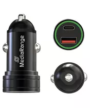 MediaRange 20W In-car charger with 1x USB-A and 1x USB-C