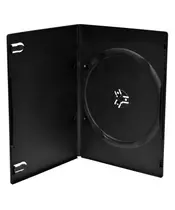 DVD Case for 1 Disc Slim 7mm, Black, Machine Packaging Quality