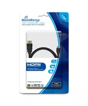 MediaRange HDMI™ to Mini HDMI™ High Speed connection cable with Ethernet, gold-plated contacts, 10.2 Gbit/s data transfer rate, 1.5m
