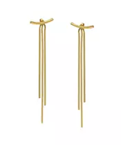 Flat Snake Chain Earrings - High quality Stainless Steel Gold Plated