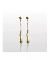 Long Wavy Drop Earrings - High quality Stainless Steel & Gold Plated - Gold