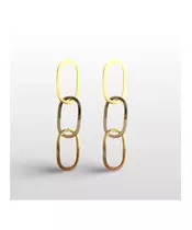 Oval Hoops Earrings - High quality Stainless Steel Gold Plated