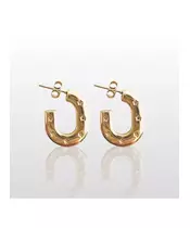 Pattern Hoops - High quality Stainless Steel Gold Plated