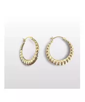 9ct Gold Hoops with lines