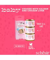 SR Cat Baby Ch/Sal/Liver Mousse&Shreds Cans 3x55gr