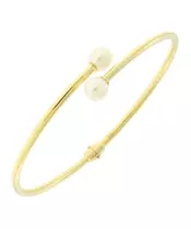 14K GOLD FRESHWATER PEARL BANGLE