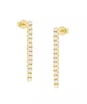 14K GOLD TENNIS EARRINGS