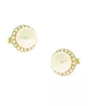 14K GOLD FRESHWATER PEARL STAT EARRINGS