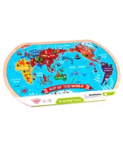 Tooky Toy Ξύλινο Παζλ Παγκόσμιος Χάρτης