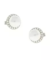 14K WHITE GOLS PEARL EARRINGS