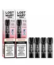 Πακέτο 4 x Lost Mary Tappo Ανταλλακτικά Prefilled Pods με Γεύση Peach Ice 2ml &#8211; 20mg Νικοτίνης