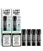 Πακέτο 4 x Lost Mary Tappo Ανταλλακτικά Prefilled Pods με Γεύση Spearmint 2ml &#8211; 20mg Νικοτίνης